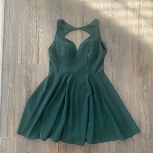 Dark green short semi formal dress
